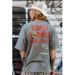 T-shirt Oversize Gris Worldtour