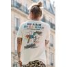 T-shirt Vintage Homme Ecru Wake Up en Coton Bio | Fabulous Island