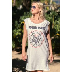 Robe Rock Blanc Ramones