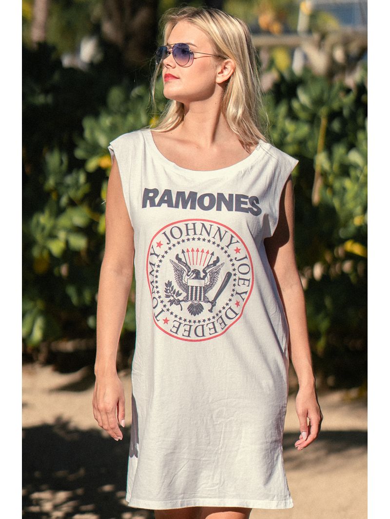 Robe Rock Blanc Ramones