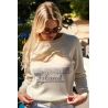 Pull Raglan Hiver Femme Creme Las Salinas