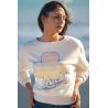 Pull Raglan Hiver Femme Creme Lucky