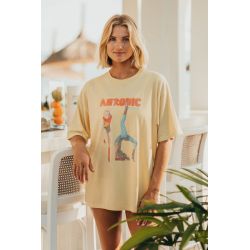 Women's Oversized T-shirt Yellow Aerobic