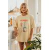 T-shirt oversize femme jaune bio : Confort et style pour vos séances d'aérobic