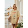 T-shirt oversize femme jaune bio : Confort et style pour vos séances d'aérobic