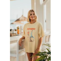 Women's Oversized T-shirt Yellow Aerobic