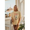 T-shirt oversize femme jaune bio : Confort et style pour vos séances d'aérobic