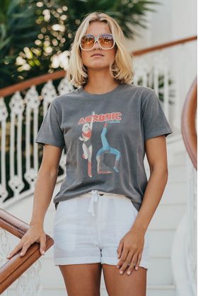 T-SHIRT VINTAGE FEMME AREOBIC