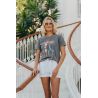 T-shirt Aerobic Vintage Gris pour Femme | Fabulous Island