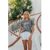 T-shirt Aerobic Vintage Gris pour Femme | Fabulous Island