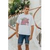 T-Shirt Oversize Allstar Écru pour Homme inspiré par Superdry