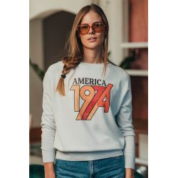 Pull Raglan Printemps Ecru America