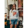 Pull Raglan America Ecru pour Femme | Fabulous Island