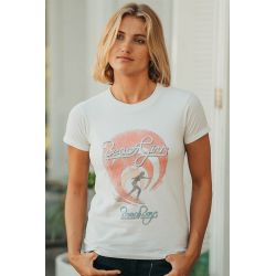 T-shirt Vintage Femme Ecru Beach Girls