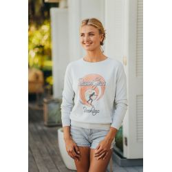 Pull Raglan Printemps Femme Ecru Beach Girls