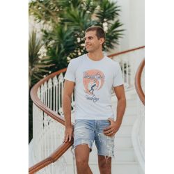 T-shirt Vintage Homme Ecru Beach Girls