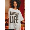 T-Shirt Oversize Blanc Choose Life pour Femme | Fabulous Island