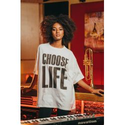 T-shirt Oversize Femme Blanc Choose Life