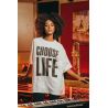 T-Shirt Oversize Blanc Choose Life pour Femme | Fabulous Island