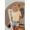 Crop Top Jaune Cœur Fab pour Femme | Fabulous Island