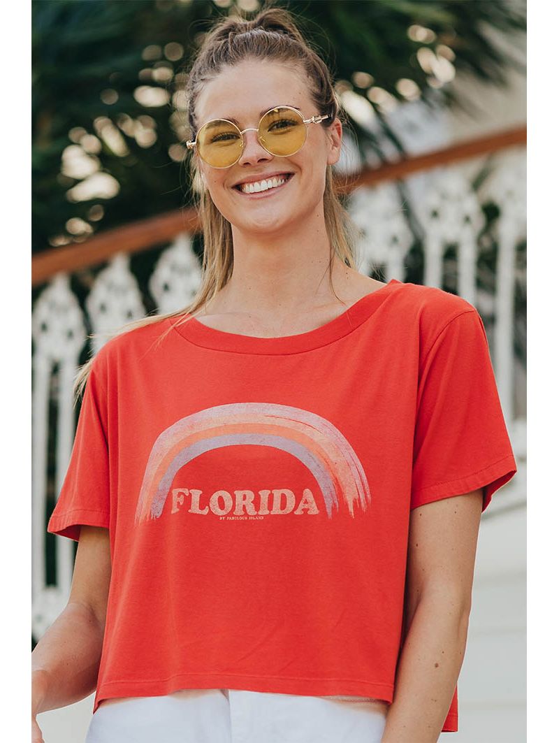 Crop Top Florida Arc Rouge pour Femme | Fabulous Island