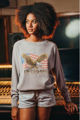 Pull Raglan Hiver Gris Freedom