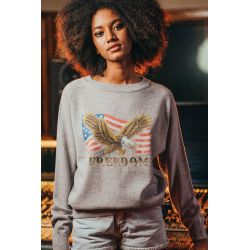 Pull Raglan Hiver Gris Freedom