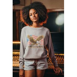 Pull Raglan Hiver Gris Freedom