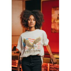 T-shirt Oversize Femme Ecru Freedom