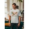 T-Shirt Oversize Écru Freedom pour Homme