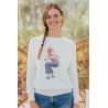 Pull Raglan Printemps Femme Blanc "Iconic"