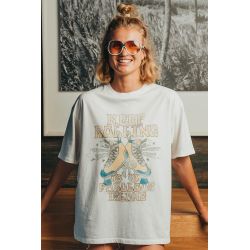 T-shirt Oversize Femme Blanc Keep Rolling