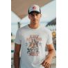 T-shirt Vintage Homme Ecru Keep Rolling 100% Coton Bio