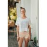 Crop top blanc long board Leon & Harper pour Femme - Coton Bio