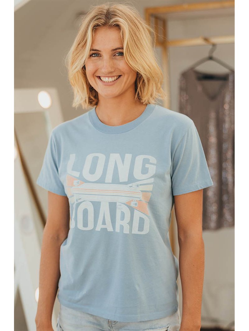 Tee shirt bleu clair femme online