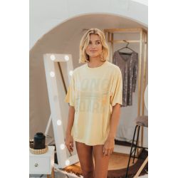 T-shirt Oversize Femme Jaune Long Board