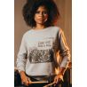 Pull Raglan Hiver Femme Gris Long Live