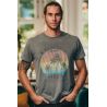 T-shirt Vintage Rainbow Homme Gris en Coton Bio | Fabulous Island