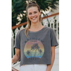 Crop Top Gris Rainbow