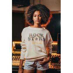 Pull Raglan Hiver Femme Creme Rockstar