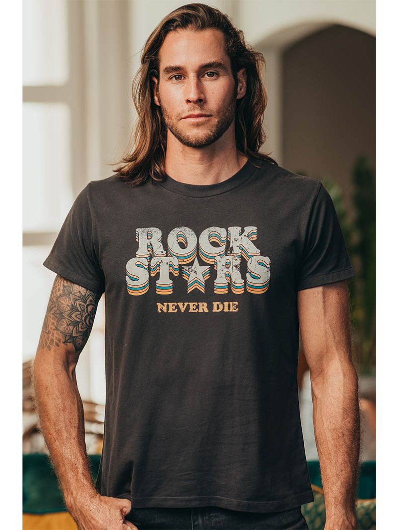 T-shirt Vintage Antra Rockstar Homme en Coton Bio | Fabulous Island