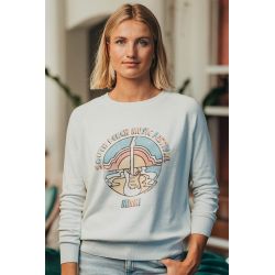 Pull Raglan Printemps Femme Ecru South Beach