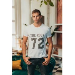 T-shirt Vintage Homme Blanc The Rock