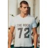 T-shirt Vintage Homme Blanc The Rock