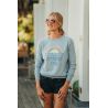 Pull Raglan Printemps Femme Bleu Clair Vitamin Sea