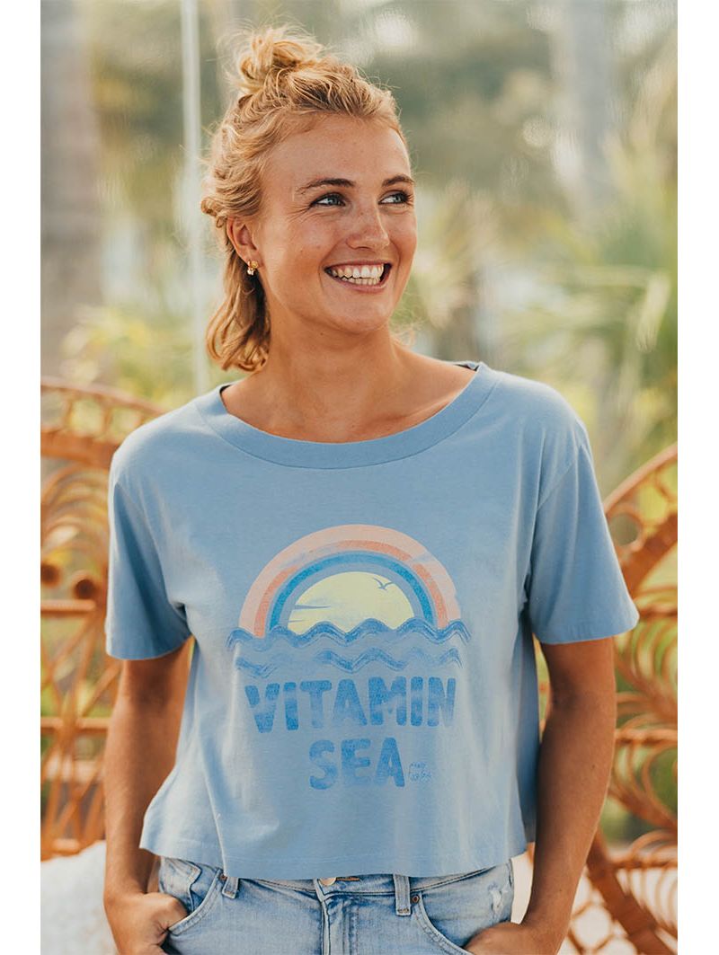 Crop Top Bleu Clair Vitamin Sea