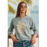 Sweat Crop Gris Clair Wake Up Mélange Coton Bio Polyester Recyclé