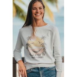 Pull Raglan Printemps Femme Ecru Wake Up