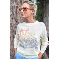 Pull Raglan Hiver Femme Creme Summer