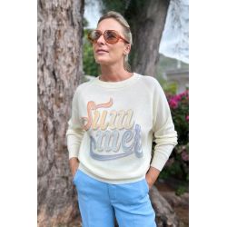 Women's Winter Raglan Sweater Cream Summer